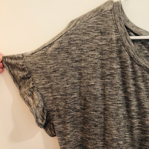 LOFT gray ruffle tee M medium - Picture 2 of 4